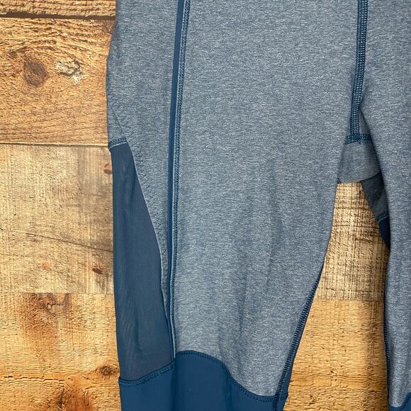 Lululemon Training Tough Crop Mesh Leggings Poseidon Blue SZ 6 - Picture 4 of 12